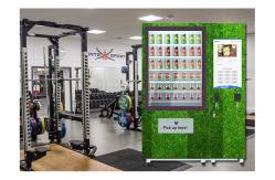 China Public Salad Jar Vending Machine With Conveyor System For Gym University supplier