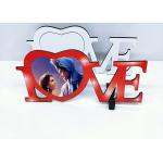 Dye MDF Sublimation Blank Love Heart Photo Picture Frame For Printing