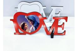 China Dye MDF Sublimation Blank Love Heart Photo Picture Frame For Printing supplier