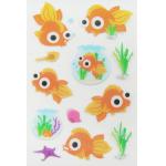 Die Cut Puffy Fish Stickers Sponge Stickers For Desk / Wall Customized Logo for sale