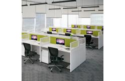 China Green Modular 2 4 6 People Office Workstations Desk With Top Cabinet supplier