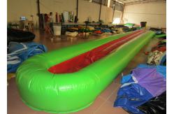 China Inflatable Water Playground , Long Stripes Inflatable Single Water Slide 12 X 1.6m supplier