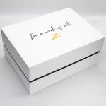 Popular Luxury Rigid Cardboard Packaging White Box Gift Box With Removable Lid