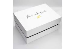 China Popular Luxury Rigid Cardboard Packaging White Box Gift Box With Removable Lid supplier