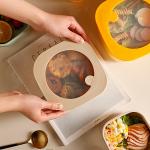 Yellow 0.6L 1.4L Microwave Safe Food Storage Containers With Lids for sale