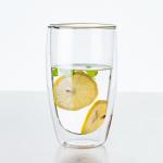 Espresso Mugs Double Wall Glass Cup 450ml Capacity Heat Resistant For Cafe