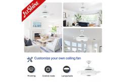 China WiFi Control 6 Speeds 35W retractable fan light With Hidden Blade supplier
