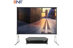 China Fast Fold Motorised Projector Screen 84 Inch With Aluminum Alloy Frame supplier