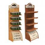Customizable Plywood Wood Food Display Rack for Can Storage and Wooden Food Display for sale