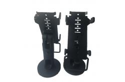 China Pure Metal Black POS Terminal Stand Adjustable For Cashier Counter System supplier