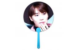 China Customized 0.6mm PET 16X17CM 3D Lenticular Hand Fans supplier