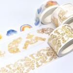 Japanese Washi Paper Tape Custom Printed Gold Foil Washi Tape Manufacturer for sale