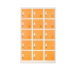 Gym Modern Metal Lockers Wardrobe Multi Functional Metal Storage Unit 15 Doors for sale
