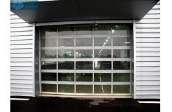 China Transparent PC Glass Sectional Overhead Door For Garage supplier