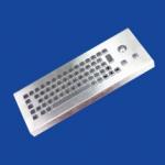 Brushed Industrial Computer Small Footprint Desktop Keyboard With Trackball for sale
