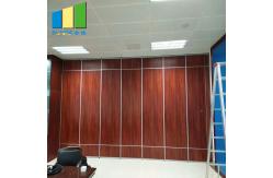 China Aluminum Frame Sliding Folding Door Wooden Sound Proof Partition Movable Wall System supplier