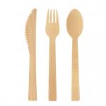 100% Natural Eco Friendly Disposable Bamboo Cutlery Set with Pouch Bag for sale