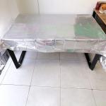 Laser Holographic Metallic Square Plastic Tablecloths for sale