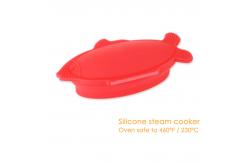 China Food Grade Silicone Cooker Collapsible Foldable Non-Stick Odorless Fish Steamer supplier