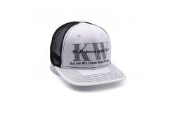 China Charcoal White Mesh Back 5 Panel Trucker Cap Female Snapback Hat supplier