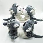 Adorable Plush Keychain Toys Cat Shape Customized Size Ultra Soft Fabric for sale