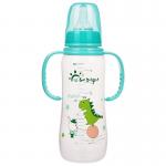 8oz 240ml Newborn Baby Feeding Bottle with double handle PP