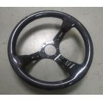 Good looking 3K Plain high glossy carbon fiber  car vehicle Steering Wheel with  round shape can be customized for sale