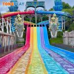 Fiberglass Rainbow Water Slide Aqua Park Playground Slide For Pool for sale