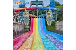 China Fiberglass Rainbow Water Slide Aqua Park Playground Slide For Pool supplier