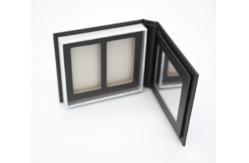 China Booklet Style Custom Eyeshadow Boxes Case Magnetic C2S Paper Matte Silver supplier
