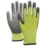 13 Gauge Grey PU Coated A6 Cut-Protection Double Steel Wire Reinforcement  Industrial Gloves for sale
