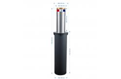 China Solar Light Removable Parking Bollards Semi Auto Car Space Bollards IP68 supplier