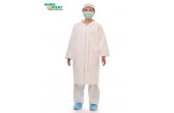 China 30G/M2 Tyvek Disposable Visitor Gown With Snap supplier