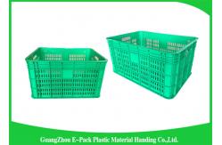 China 50.4L HDPE Plastic Food Crates / scratch proof stackable plastic storage bins supplier