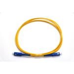 Yellow Single Mode Fiber Patch Cables 9/125 SC / UPC Connector Customized Length for sale