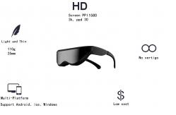 China 3K 1058PPI 1000 68° FOV Diopter Adjustable HDMI IPS Screen Head Mounted Display supplier