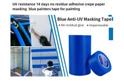 China Custom High Temperature Resistance Blue Masking Tape Painting Refinish supplier