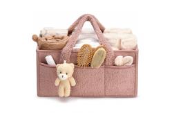 China Sherpa Exterior Baby Diaper Caddy Organizer for Changing Table supplier