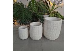 China Modern Reinforced Clay Planter Textured Surface For Minimalist Style supplier