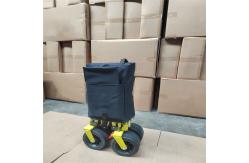 China Multipurpose Folding Beach Wagon Push Pull Folding Wagon With Four Wheel 60KGS supplier