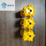 7 Tungsten Carbide Tapered Button Bit Yellow Color Small Hole Drilling Tool for sale