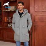 Business Elegance Long Detachable Hood Winter Thickened Jacket Men Winter Proof Water Proof