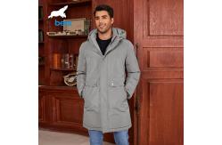China Business Elegance Long Detachable Hood Winter Thickened Jacket Men Winter Proof Water Proof supplier