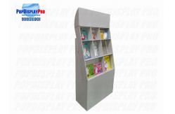 China Single Wall Cardboard Power Wing Display Visual Merchandising Moomin Books With 8 Pockets supplier