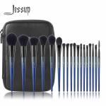 portable No fading Blue Handle Makeup Brushes Faux Squirrel Hair for sale