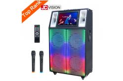 China JCVISION ABS Plastic Outdoor Bluetooth Trolley Speaker Wifi With Touch Screen Display supplier
