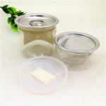FDA Clear Plastic Cylinder , 50ml Dried Cans Aluminum Peel Off Food Jar for sale