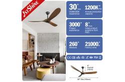 China 220v Solid Wood Ceiling Fan Low Power Consumption Power Efficient supplier