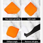 Silica gel triangular scraper, squeegee, aesthetic seam and glue applicator