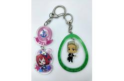 China Innovative Acrylic Sheet Keychain Ornamental Offset Printing 3mm Thick supplier